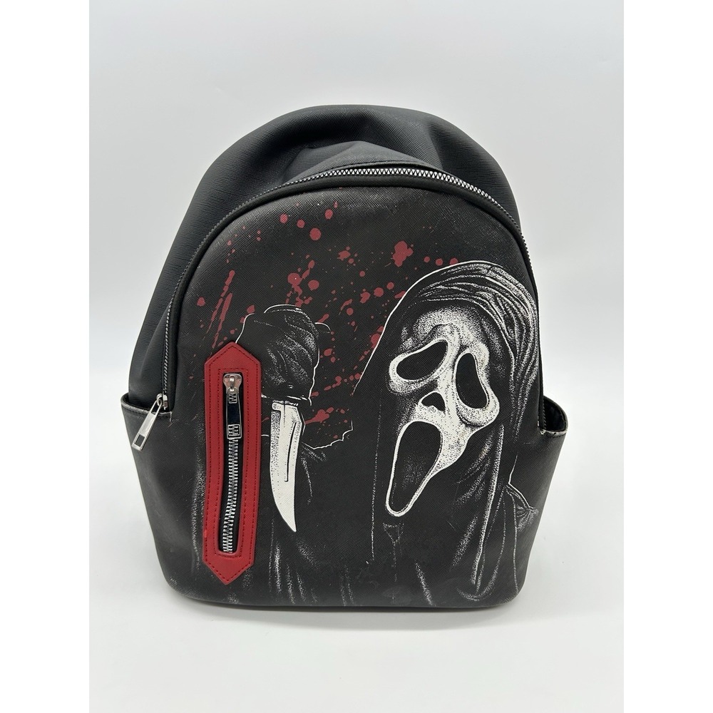 Scream Ghostface Mini Backpack Bioworld 25th Anniversary Ghost Face Blood Splat